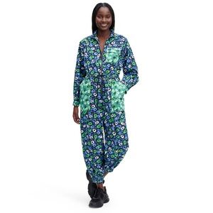 DVF for Target Nylon Jazz Dot Green Sports Jumpsuit -
